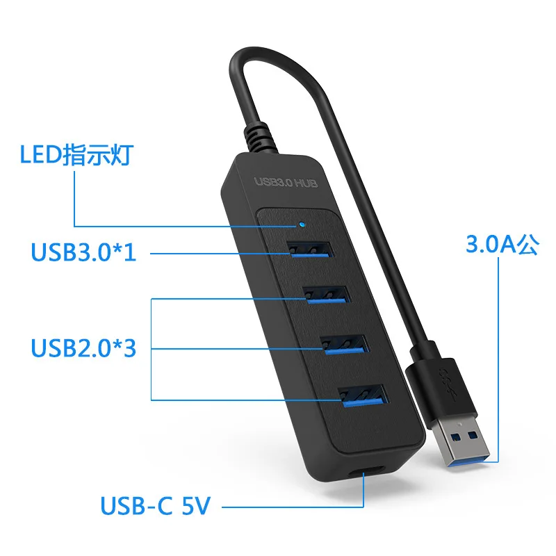 HUB USB 3.0 de 4 Puertos con P - Pc Power Supply reseña y precio