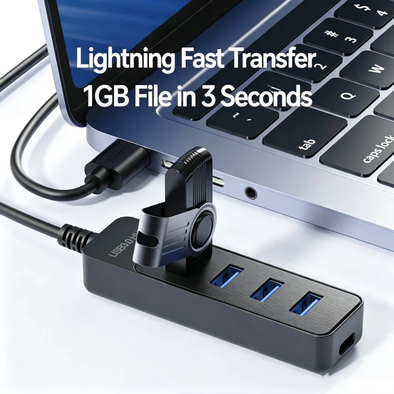 HUB USB 3.0 de 4 Puertos con P - Pc Power Supply reseña y precio
