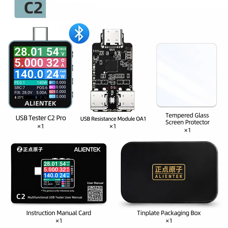 ALIENTEK C2: Probador de Panta - Power Supply Tester reseña y precio