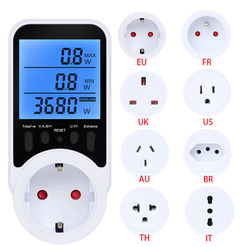 Medidor de potencia de CA, enc - Power Supply Tester reseña y precio