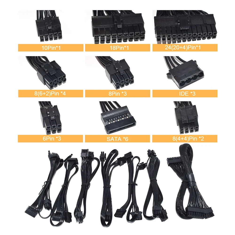 ATX 850W Modular completo RGB  - Modular Power Supply reseña y precio